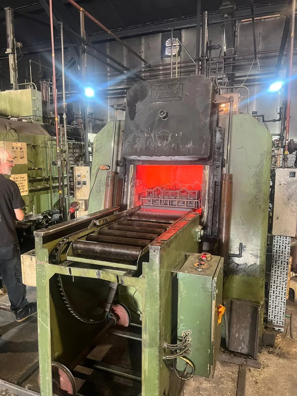 Industrial furnace processing cell at Heat Treatment Coventry
